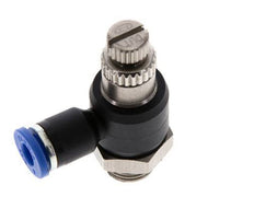 Silenciador de control de flujo Codo de salida del medidor 4 mm - G1/8'' Latón/PA 66
