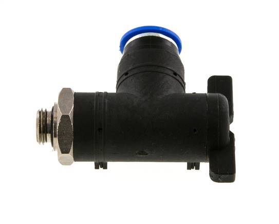 Válvula de bola de codo de 2 vías 12 mm - G1/4'' Plástico/Latón