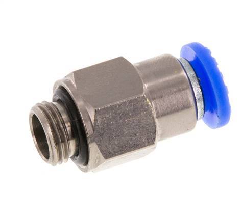 Racor rápido de 6 mm y G1/8'' macho con cierre automático de latón/PBT 0-10bar (0-145psi) [2 piezas]