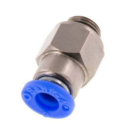 Racor rápido de 6 mm y G1/8'' macho con cierre automático de latón/PBT 0-10bar (0-145psi) [2 piezas]