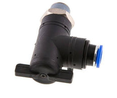 Válvula de bola de codo de 2 vías 10 mm - R3/8'' Plástico/Latón
