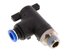 Válvula de bola de codo de 2 vías 10 mm - R3/8'' Plástico/Latón