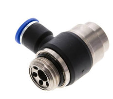 Codo de salida del silenciador de control de flujo 10 mm - G1/2'' Latón/PA 66 Tornillo ranurado