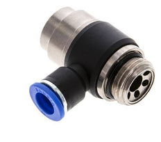 Codo de salida del silenciador de control de flujo 10 mm - G1/2'' Latón/PA 66 Tornillo ranurado