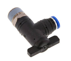 Válvula de bola de codo de 2 vías 8 mm - R3/8'' Plástico/Latón