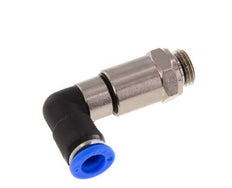 Codo de 8 mm y G1/4'' Junta giratoria rápida Rosca macho Niquelada Latón/PBT NBR Giratorio