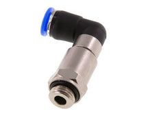 Codo de 8 mm y G1/4'' Junta giratoria rápida Rosca macho Niquelada Latón/PBT NBR Giratorio