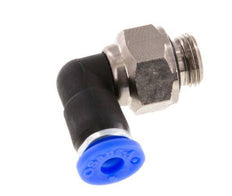 Codo de 4mm y G1/8'' Junta giratoria con rosca macho latón niquelado/PBT NBR giratorio