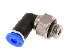 Codo de 4mm y G1/8'' Junta giratoria con rosca macho latón niquelado/PBT NBR giratorio