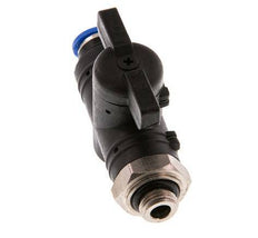 Válvula de bola recta de 2 vías 6 mm - G1/8'' Plástico/Latón