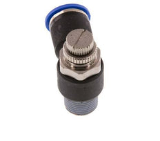 Codo de salida del silenciador de control de flujo 12 mm - R3/8'' Latón/PA 66