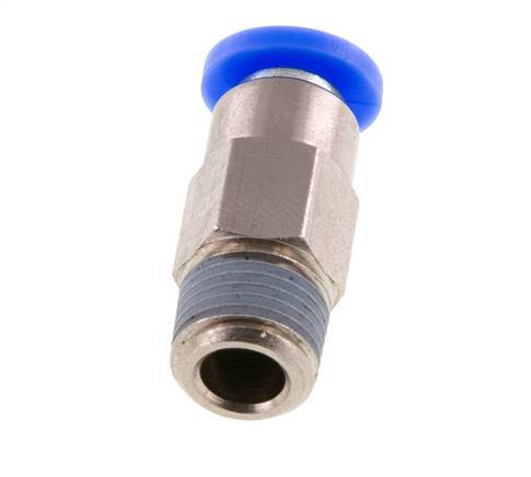 Racor rápido de 4 mm y R1/8'' macho con cierre automático de latón/PBT 0-10bar (0-145psi) [2 piezas]