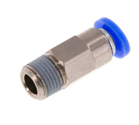 Racor rápido de 4 mm y R1/8'' macho con cierre automático de latón/PBT 0-10bar (0-145psi) [2 piezas]