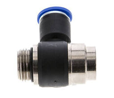 Codo de salida del silenciador de control de flujo 12 mm - G1/2'' Latón/PA 66 Tornillo ranurado