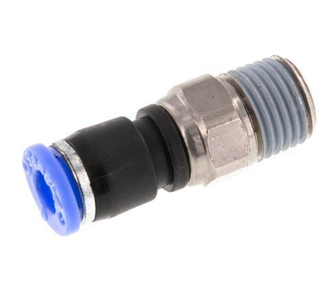 Junta giratoria de 6 mm y R1/4'' Rosca macho de latón niquelado/PBT NBR giratorio