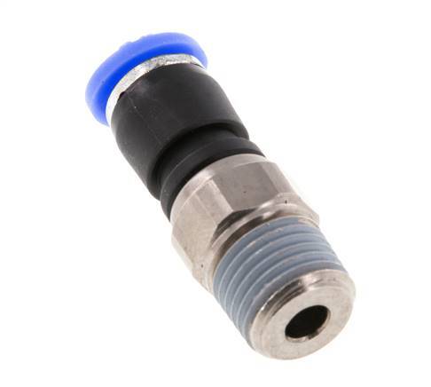Junta giratoria de 6 mm y R1/4'' Rosca macho de latón niquelado/PBT NBR giratorio