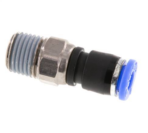 Junta giratoria de 6 mm y R1/4'' Rosca macho de latón niquelado/PBT NBR giratorio
