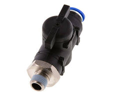 Válvula de bola recta de 2 vías 10 mm - R1/4'' Plástico/Latón