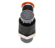Válvula de control de flujo Codo de entrada de medidor 6 mm - R1/4'' Latón/PA 66 Tuerca de seguridad