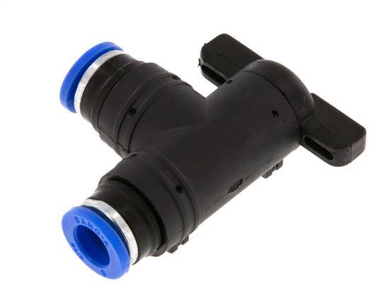 Válvula de bola de codo de 2 vías 8 mm plástico/latón