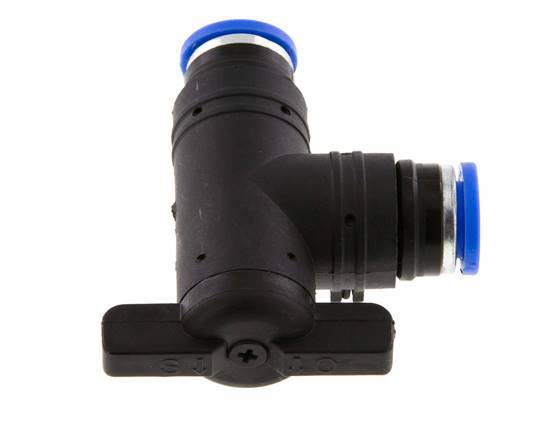 Válvula de bola de codo de 2 vías 8 mm plástico/latón