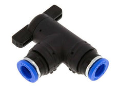 Válvula de bola de codo de 2 vías 8 mm plástico/latón
