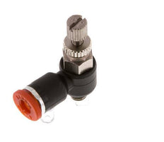 Silenciador de control de flujo Codo de entrada de medidor 4 mm - M5 Latón/PA 66