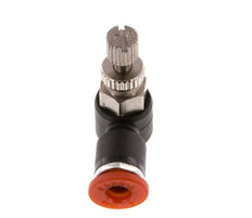 Silenciador de control de flujo Codo de entrada de medidor 4 mm - M5 Latón/PA 66