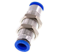 Racor rápido de 12 mm con cierre automático de latón/PBT Pasamuros 0-10bar (0-145psi)