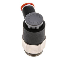 Válvula de control de flujo Codo de medición 8 mm - G1/2'' Latón/PA 66 Tuerca de seguridad