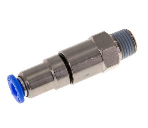 Junta giratoria rápida de 6mm y R1/4'' Roscas macho de latón niquelado/PBT giratorio