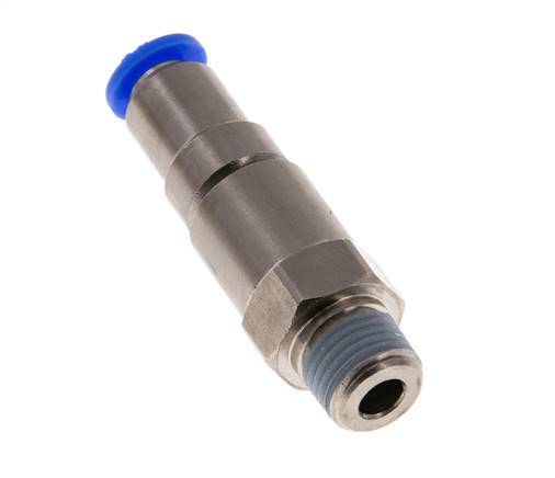 Junta giratoria rápida de 6mm y R1/4'' Roscas macho de latón niquelado/PBT giratorio