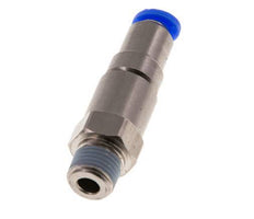 Junta giratoria rápida de 6mm y R1/4'' Roscas macho de latón niquelado/PBT giratorio