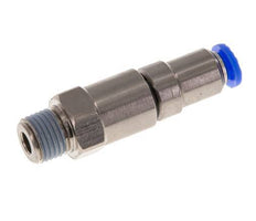 Junta giratoria rápida de 6mm y R1/4'' Roscas macho de latón niquelado/PBT giratorio