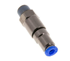Junta giratoria rápida de 6mm y R1/4'' Roscas macho de latón niquelado/PBT giratorio