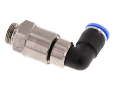 Codo de 10 mm y G3/8'' Junta giratoria rápida Rosca macho níquel-latón/PBT NBR Giratorio