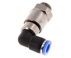 Codo de 10 mm y G3/8'' Junta giratoria rápida Rosca macho níquel-latón/PBT NBR Giratorio