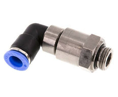 Codo de 10 mm y G3/8'' Junta giratoria rápida Rosca macho níquel-latón/PBT NBR Giratorio