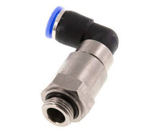 Codo de 10 mm y G3/8'' Junta giratoria rápida Rosca macho níquel-latón/PBT NBR Giratorio