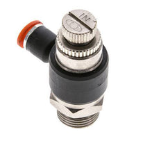 Silenciador de control de flujo Codo de entrada de medidor 6 mm - G3/8'' Latón/PA 66