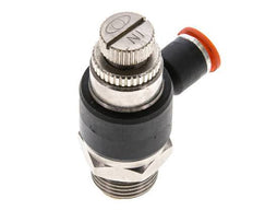 Silenciador de control de flujo Codo de entrada de medidor 6 mm - G3/8'' Latón/PA 66