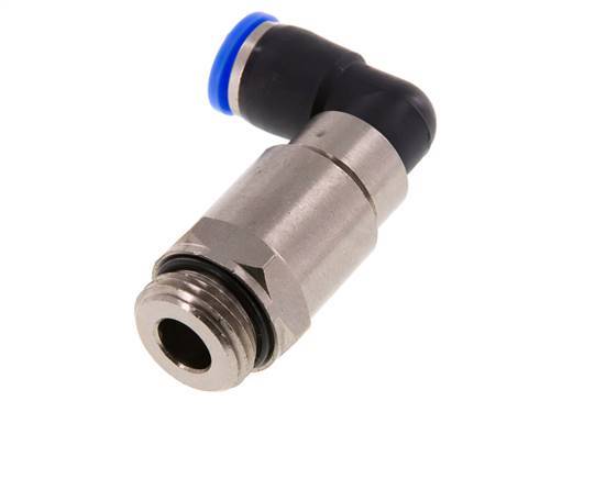 Codo de 10 mm y G1/2'' Junta giratoria rápida Rosca macho níquel-latón/PBT NBR Giratorio