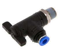 Válvula de bola de codo de 2 vías 6 mm - R1/4'' Plástico/Latón