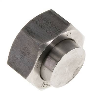 End Cap G1'' Stainless steel with External Hex 60° cone 150bar (2107.5psi) Hydraulic
