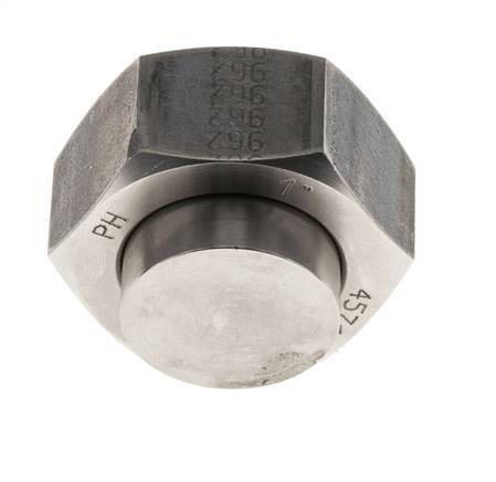 End Cap G1'' Stainless steel with External Hex 60° cone 150bar (2107.5psi) Hydraulic