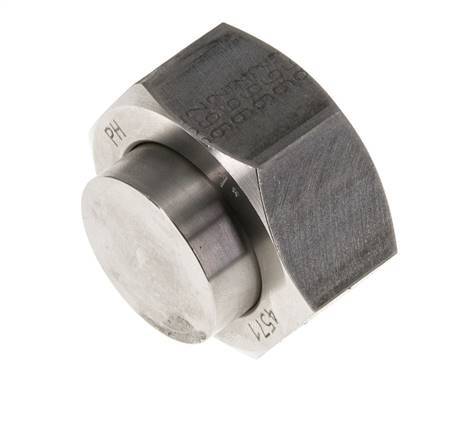 End Cap G1'' Stainless steel with External Hex 60° cone 150bar (2107.5psi) Hydraulic