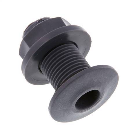 Conexión roscada para grifos de vaciado G1/2'' DN18 Pasamuros Polipropileno (pp) EPDM 10bar (140,5psi) FDA
