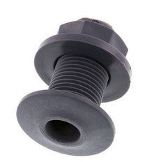 Conexión roscada para grifos de vaciado G1/2'' DN18 Pasamuros Polipropileno (pp) EPDM 10bar (140,5psi) FDA