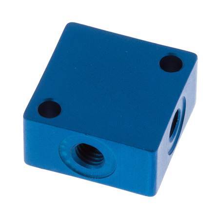 4-way Air Distributor M5 Aluminium 16 bar (224.8 psi)