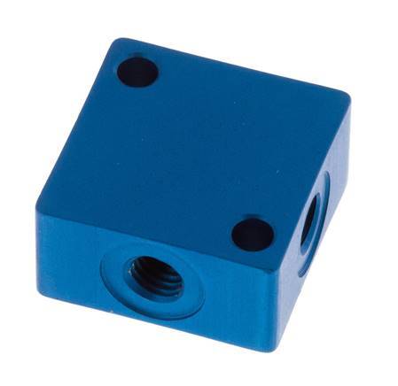 4-way Air Distributor M5 Aluminium 16 bar (224.8 psi)